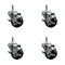Service Caster 3'' Phenolic Wheel Swivel 7/16'' Grip Ring Stem Caster Set with Brake, 4PK SCC-GR20S314-PHS-TLB-716138-4 - alternate 1